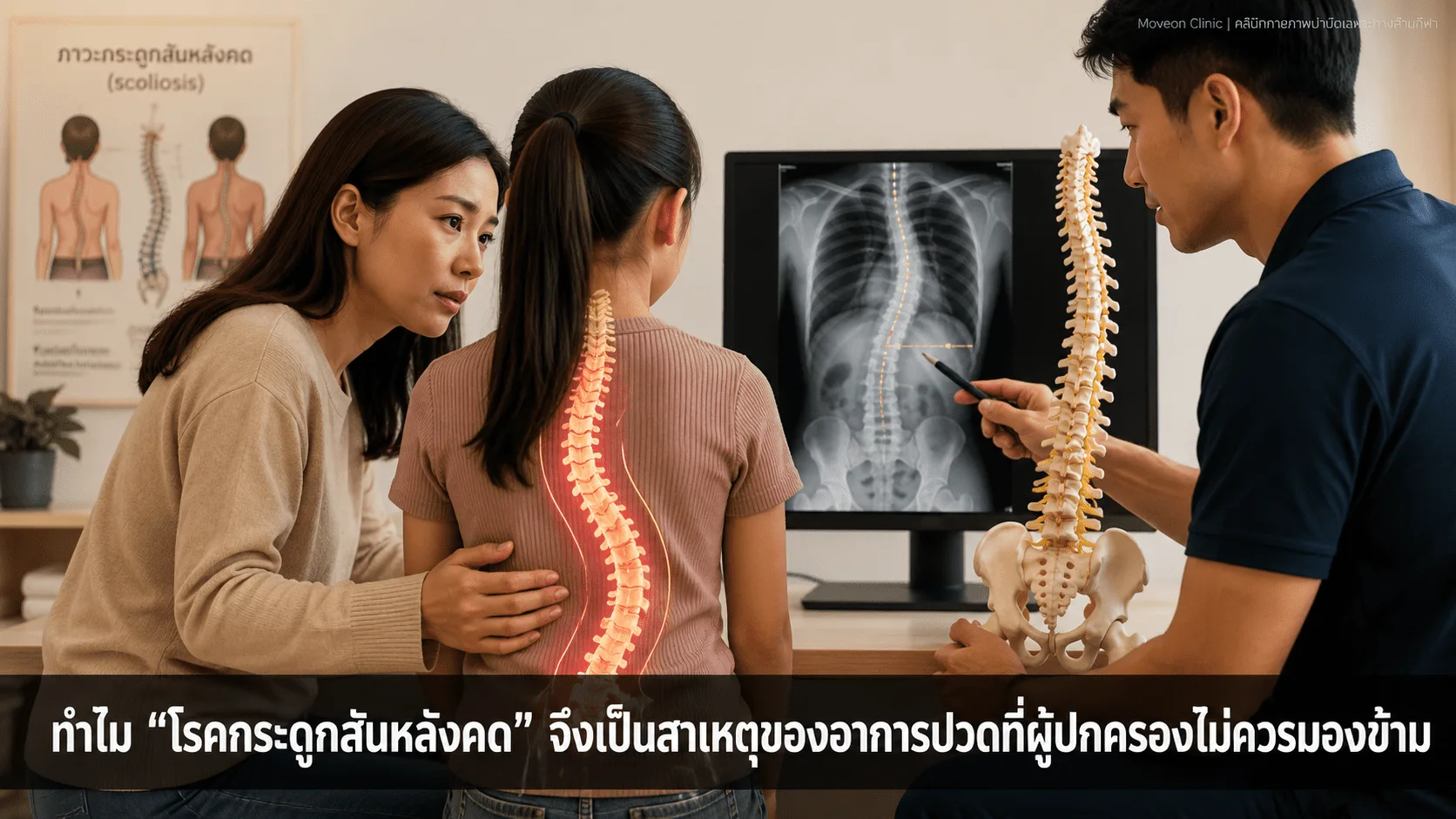 ทำไมสันหลังคดจึงเป็นสาเหตุของอาการปวดที่ผู้ปกครองไม่ควรมองข้าม